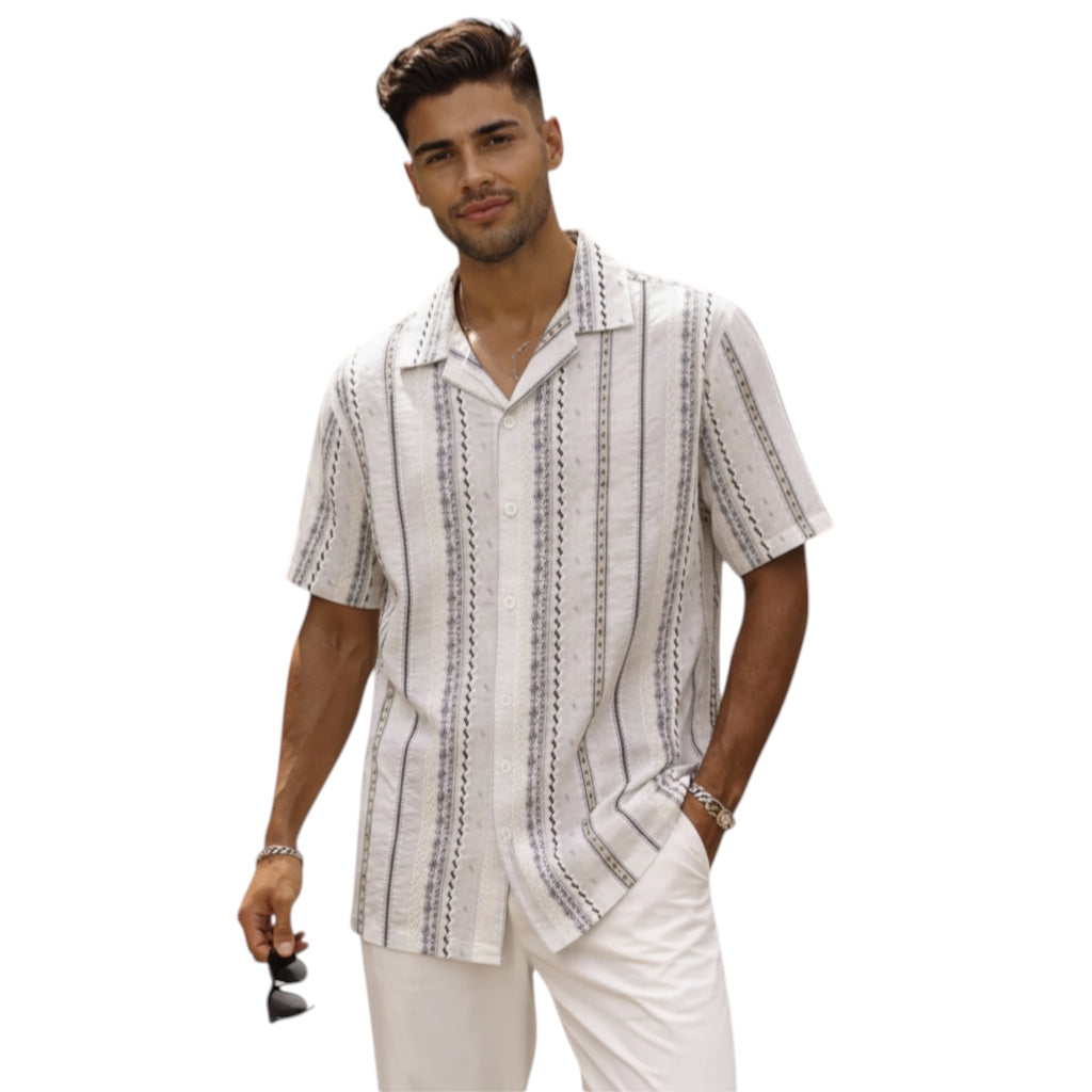 SILVERSILK: Sheer Embroidered SS Button Down 27009